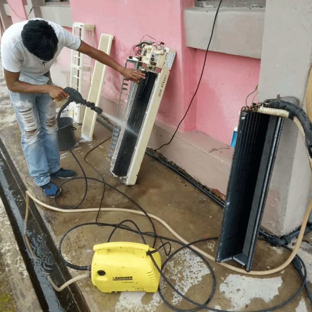 servis aircond rumah waterjet